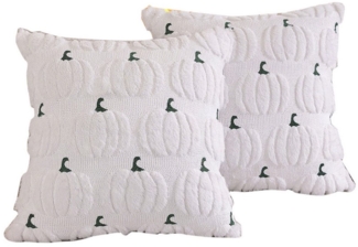 CLTYQ Kissenbezug Herbst Kürbis Kissenbezüge 45x 45 cm, (2 Stück), bestickte dekorative quadratische Kissenbezüge, Kunstfell Kissenbezüge