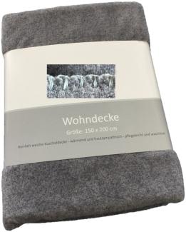 Kuscheldecke Wohndecke 150 x 200 cm Anthrazit