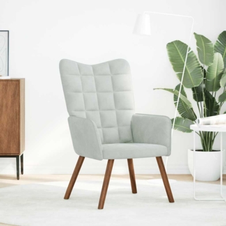 vidaXL Relaxsessel Hellgrau Samt 4016810