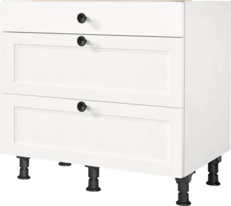 nobilia® Unterschrank "Cascada", vormontiert, mit höhenverstellbaren Sockelfüßen, in den Breiten 30, 45, 60 und 90 cm, mit Schubkasten und Auszügen