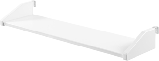 Regal Kathryn 79x21x9 Wandboard Massivholz Weiß