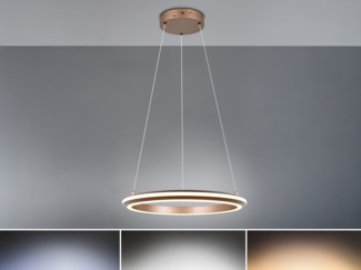Pendelleuchte AMADOR Metall Coffee, LED dimmbar Lichtfarbe einstellbar Ø 45cm