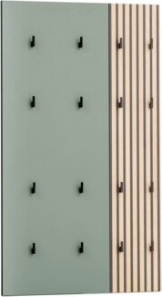 Schildmeyer Alexa, Holzwerkstoff, Akustikpaneel Optik/Pistazie, Hakenpaneel Set