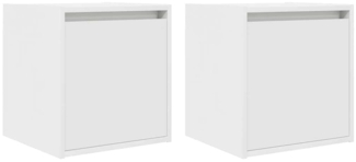 vidaXL Wand-Nachttische 2 Stk. Weiß 38x34x40 cm 861230
