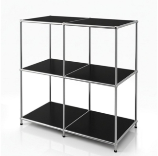 Floordirekt Sideboard Concept Epure MK-027 Metallregal, B78 × T40 × H82 cm, diverse Farben (modular, kratzfeste Pulverbeschichtung), offenes Ablageregal mit verchromtem Metallgestell, Design Regal