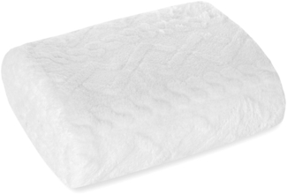 Weiche Wohndecke Decke Kuscheldecke mit elegantem Zopf Muster 200x220 weiß