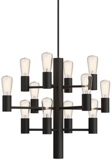 Herstal Manola Mini Kronleuchter 12-flammig schwarz E14