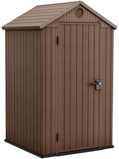 Dmora Gartenhaus Osoyoos, Gartenhütte, Gartenhaus, Werkzeugschuppen, 124x117 h205 cm, Braun
