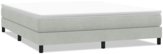 vidaXL Boxspringbett ohne Matratze Hellgrau 180x210 cm Samt 3315837