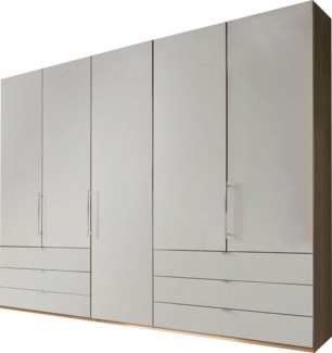 WIEMANN Falttürenschrank Loft, in stilvoller Optik, Made in Germany widerstandsfähige Glasfronten, geräuscharme Türen, mit Panoramaöffnung