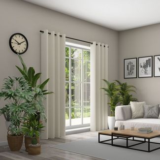 Neutex for you! Vorhang Linessa (1 St), Ösen, blickdicht, Jacquard, Ösenschal mit Metallösen, Breite 137 cm, nach Maß