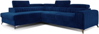 Eltap Laurence Ecksofa (Kronos 09) Seite links, Dunkelblau, 205 x 98 x 275 cm