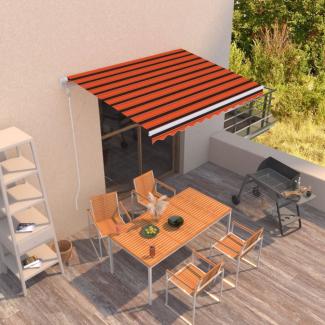 Gelenkarmmarkise Automatisch 300x250 cm Orange und Braun
