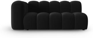 Micadoni Modulares Sofa Lupine 3-Sitzer Links Samtstoff Schwarz