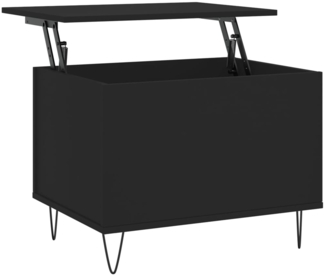 Couchtisch, Sofatisch Schwarz 60x44,5x45 cm Holzwerkstoff