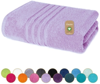 Lavea Badetuch Bali Duschtuch 100x150 cm Duschtuch 70x140 cm, Weiches Bio-Baumwollfrottee (1-St), pflegeleicht, GOTS-zertifiziert, extra saugstark mit 500g/m²