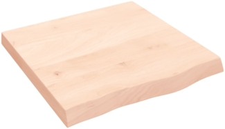 vidaXL Wandregal 60x60x(2-6) cm Massivholz Eiche Unbehandelt 363535