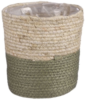 Mica Aufbewahrungskorb Rachel rund grün 18 x 18 cm