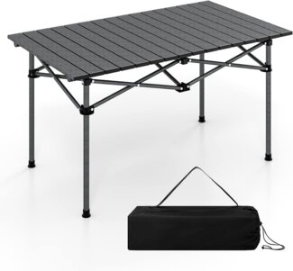 KOMFOTTEU Campingtisch Picknicktisch, tragbarer Klapptisch mit Tragtasche