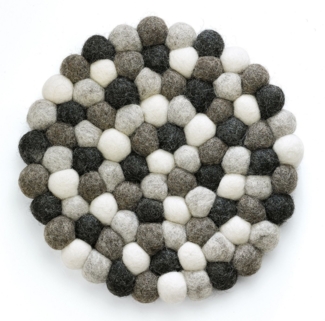 Untersetzer Rund 21cm Schafwolle bis 100 Grad Cilio grau 469899