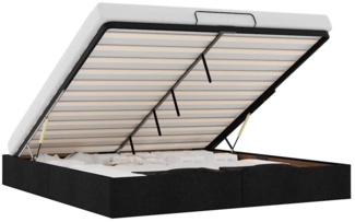 vidaXL Ottoman-Bett ohne Matratze Schwarz 200x200 cm Stoff 3310905