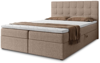 Beautysofa Boxspringbett Topiq II B: 140, 160, 180 cm, mit 2x Bettkästen, (Federkernmatratze)