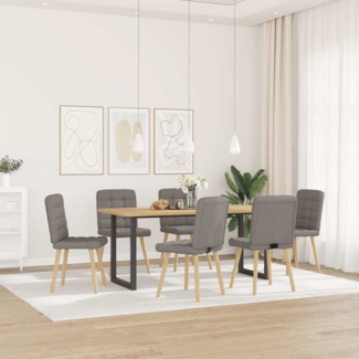 vidaXL Esszimmerstühle 6 Stk. Taupe Stoff 3315467