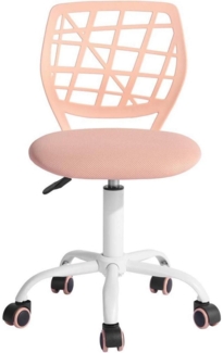 Bürostuhl Schreibtischstuhl Höhenverstellbar Ergonomisch Stoffsitz Hellrosa