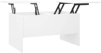 Couchtisch, Sofatisch Weiß 80x50x42,5 cm Holzwerkstoff