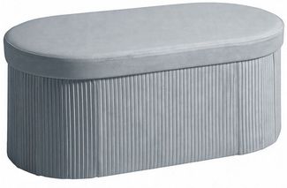 HOMCOM Sitzbank 76 x 38 x 35 cm Polsterbank (Sitztruhe, 1-St, inkl. Aufbauanleitung), Faltbar, mit Stauraum, Samtoptik
