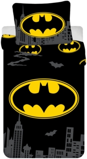 Batman Bettwäsche 100 % Baumwolle 140x200 + 70x90 cm – The Emblem Design