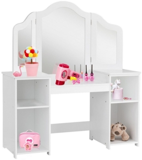 COSTWAY Schminktisch Kinder Frisiertisch (1-St), mit Spiegel & Fächern