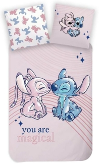 Lilo & Stitch Babybettwäsche Lilo & Stitch "you are" Babybettwäsche in Rosa, 100x135cm, Zauberhaf