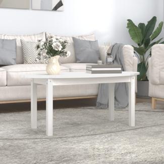 vidaXL Couchtisch Weiß 110x55x45 cm Massivholz Kiefer 822343