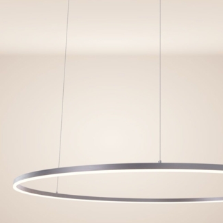 s.luce LED Ring Pendelleuchte Ø 150cm Alu-Gebürstet