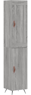 vidaXL Highboard Grau Sonoma 34,5x34x180 cm Holzwerkstoff 3200111