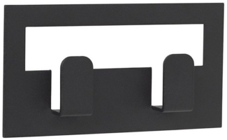 Blomus Handtuchhaken Vindo Large, Handtuchhalter, Wandhaken, Stahl pulverbeschichtet, Black, 6x11 cm, 64179