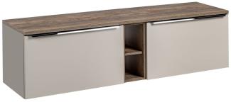 Waschtischunterschrank 3-tlg AKAN 180cm Taupe ohne Waschtisch