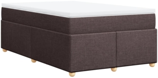 vidaXL Boxspringbett mit Matratze Dunkelbraun 120x190 cm Stoff 3285362