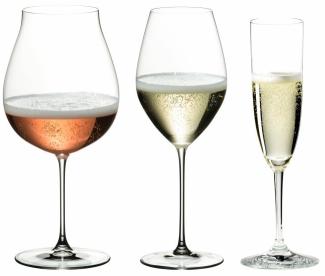 Riedel Champagner Verkostungsset, 3-tlg, Champagnerglas, Sektglas, Chamapgnerflöte, Glas, 5449/74-1