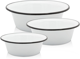 Krüger Schüssel, Emaille, (Set, 3-tlg), 20, 24 und 28 cm