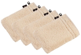 Vossen Waschhandschuh 4er Pack Waschhandschuh 22 x 16 cm Vienna Style Su, Frottier (Spar-Set, 4-St), Vegan