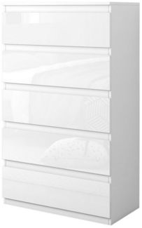 HTI-Living Sideboard Sideboard Kenji 5 Schubladen Hochglanz Weiß (Stück, 1 St, 1 Sideboard), Kommode