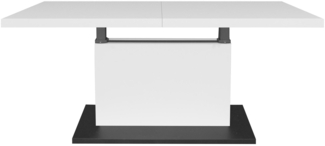Couchtisch Höhenverstellbar Else 3 120x56x70 Holzwerkstoff Ice White