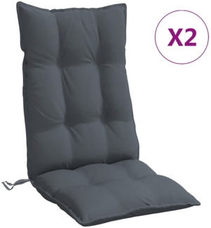 vidaXL Hochlehner-Auflagen 2 Stk. Anthrazit Oxford-Gewebe 377602