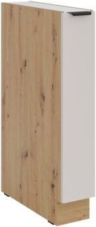 Küchen Unterschrank Schrankauszug 15 cm Küche SOLANO Kaschmir beige matt + Eiche Artisan matt Küchenzeile Küchenblock Einbauküche