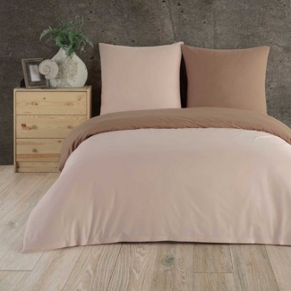 Buymax Bettwäsche Wendebettwäsche, Renforcé, 3 teilig, Bettbezug-Set 200x220 cm 100% Baumwolle mit Reißverschluss Einfarbig
