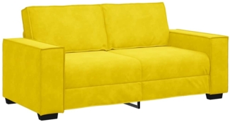vidaXL 2-Sitzer-Sofa Gelb 140 cm Samt 4105026