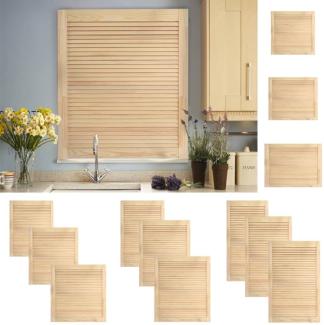 vidaXL Schranktüren Lamellen-Design 4 Stk. 99,3x49,4 cm Massivholz 151138