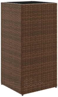 vidaXL Pflanzkübel Braun 40x40x80 cm Poly Rattan 366414